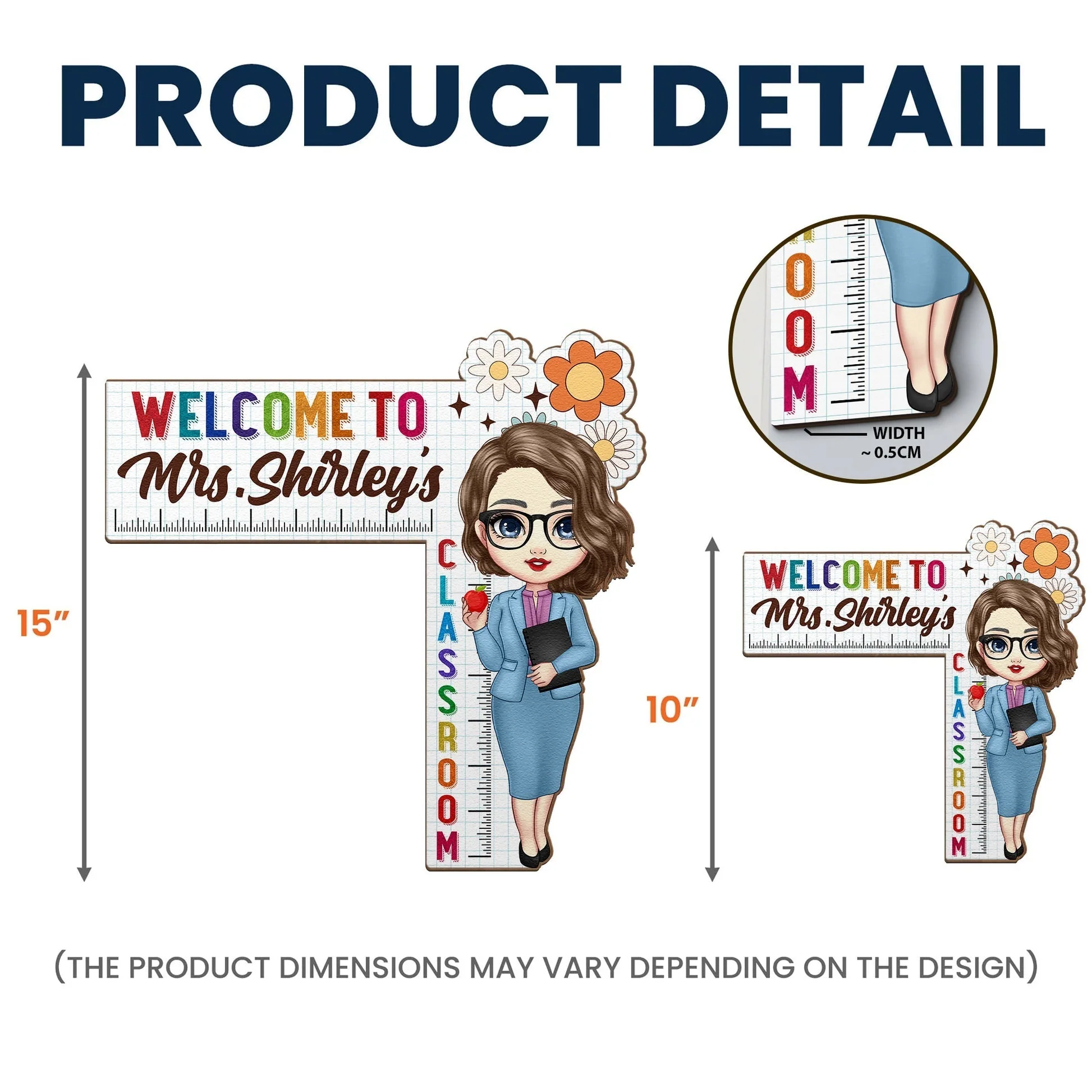 Welcome To My Class Back To School - Personalized Door Corner Wood Sign Teacher Gift - Image 4