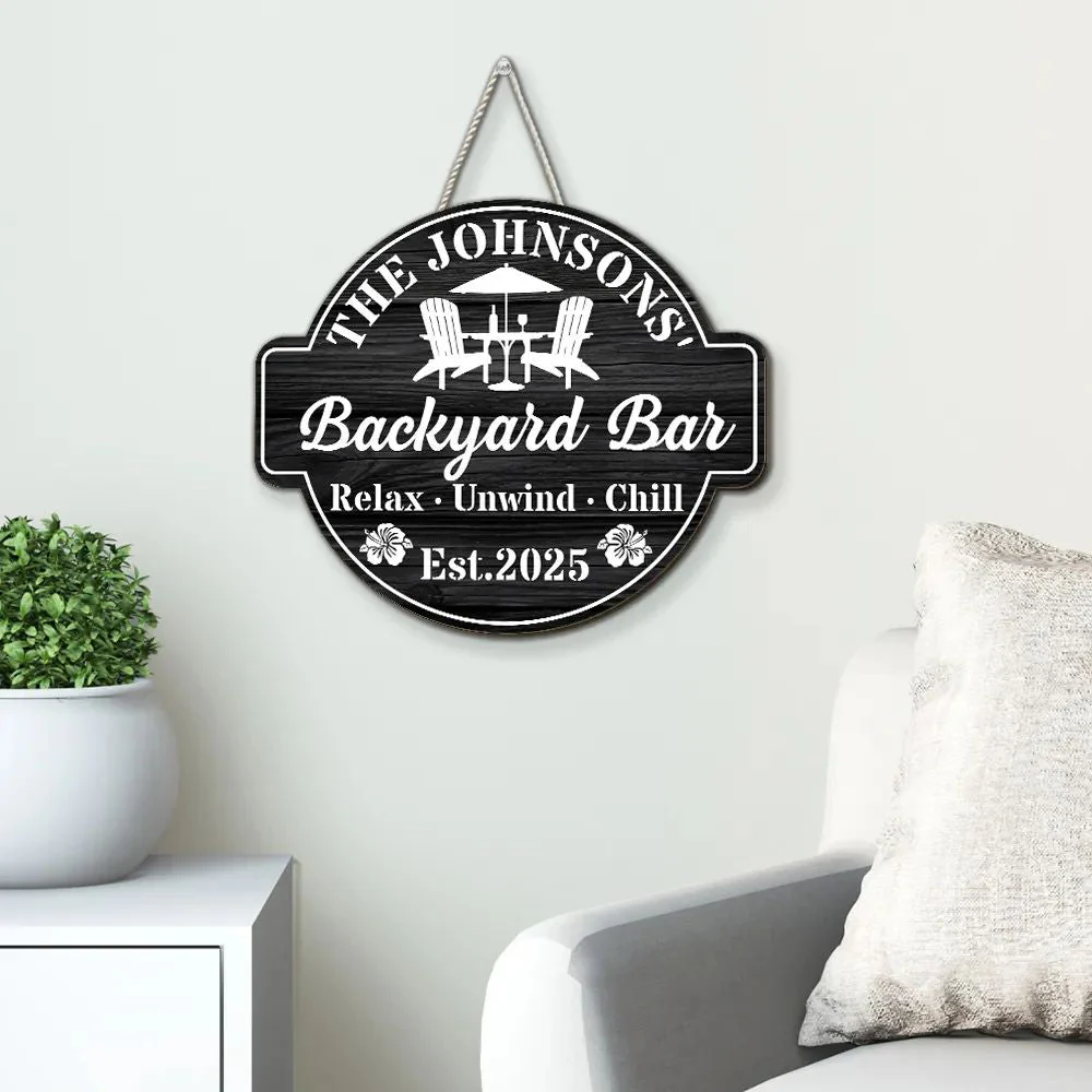Welcome To Our Backyard Oasis - Personalized Custom Wood Sign - Image 5