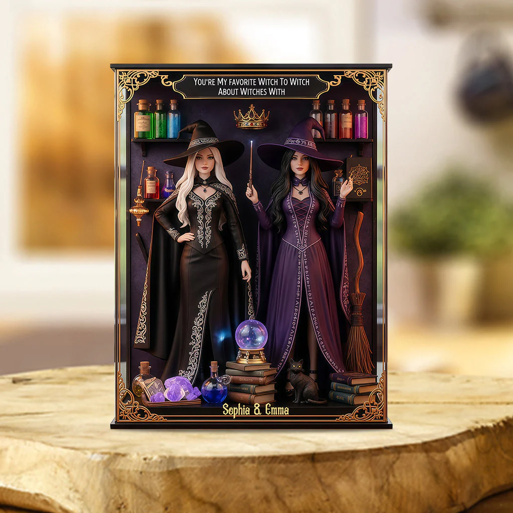We're Not Sugar & Spice - Personalized Witch Custom Shaped Acrylic Plaque For The Fierce & Unique - Image 2