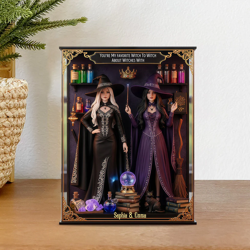 We're Not Sugar & Spice - Personalized Witch Custom Shaped Acrylic Plaque For The Fierce & Unique - Image 3
