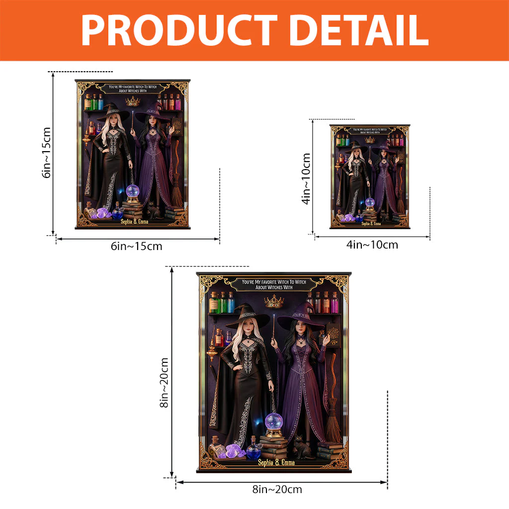 We're Not Sugar & Spice - Personalized Witch Custom Shaped Acrylic Plaque For The Fierce & Unique - Image 5
