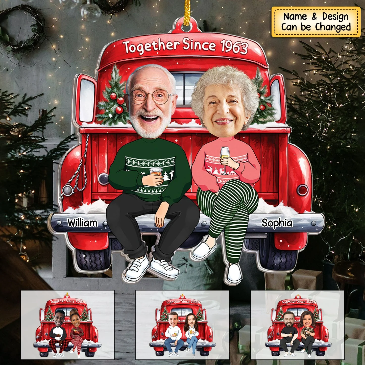 We've Been Together - Personalized Couple Photo Acrylic Ornament - Image 2