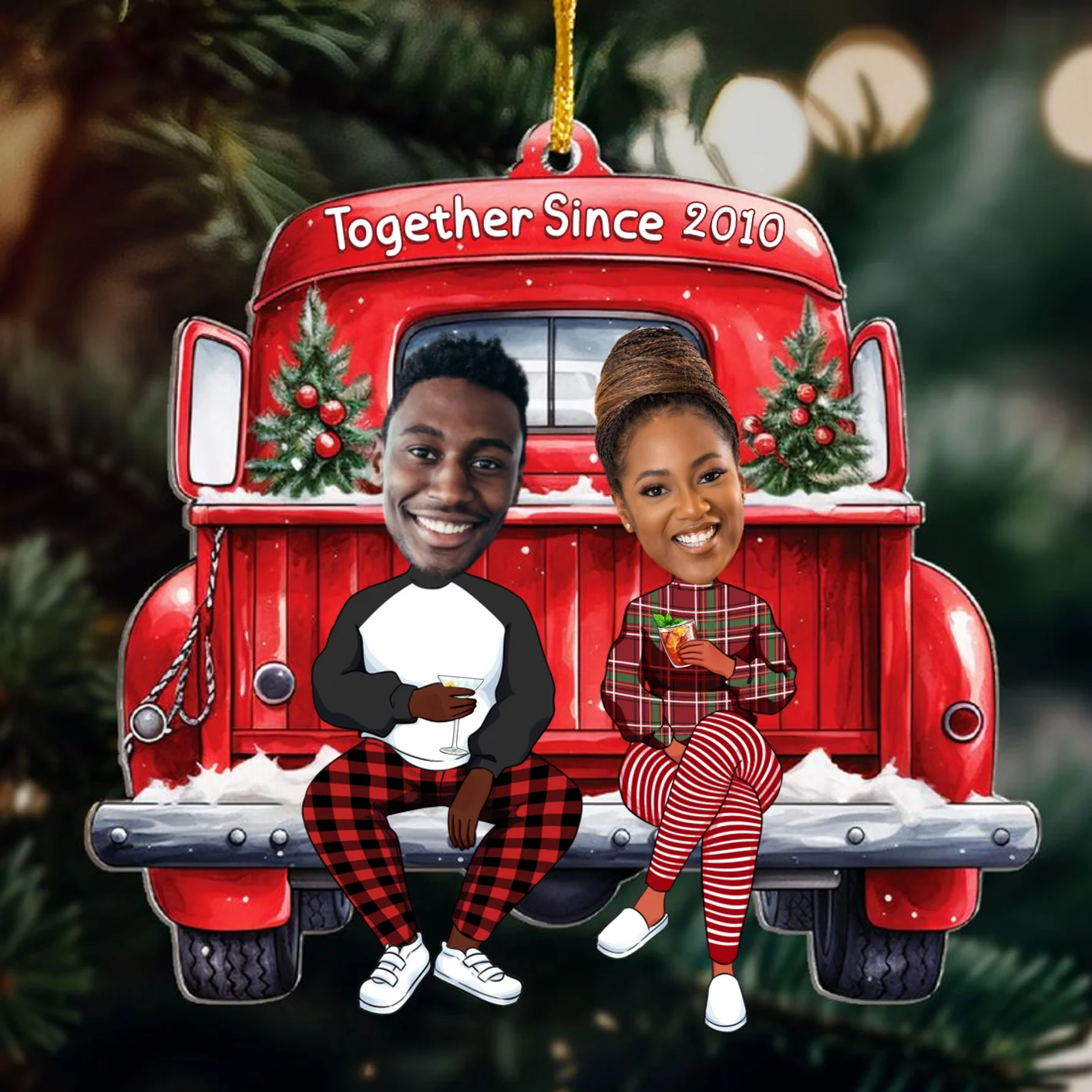 We've Been Together - Personalized Couple Photo Acrylic Ornament - Image 4