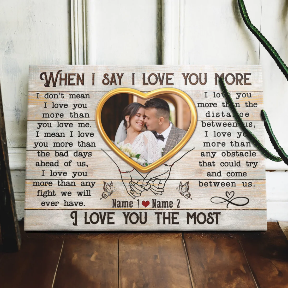 When I Say I Love You More - Personalized Couple Canvas/Poster - Image 4