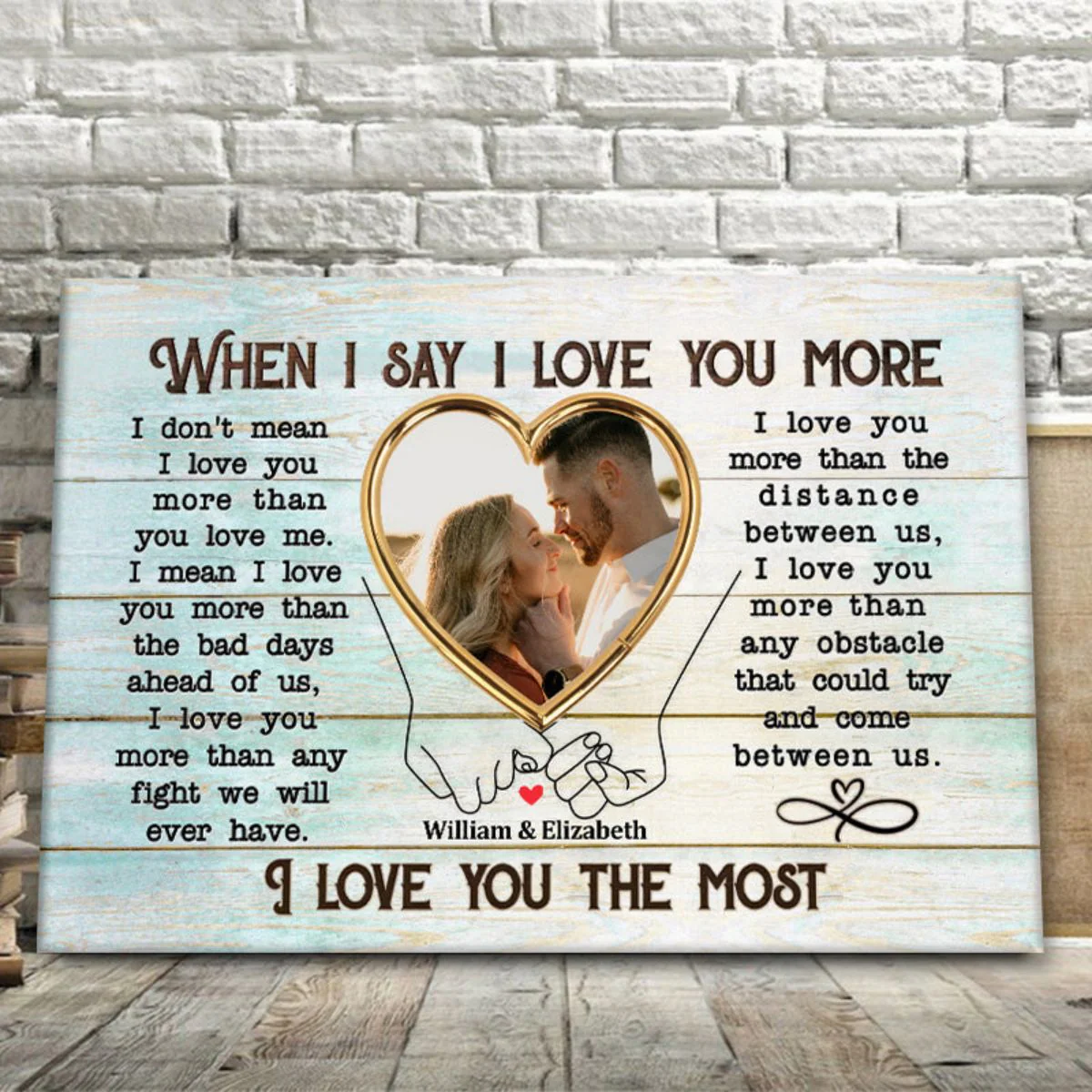 When I Say I Love You More Personalized Couple Poster - Image 2