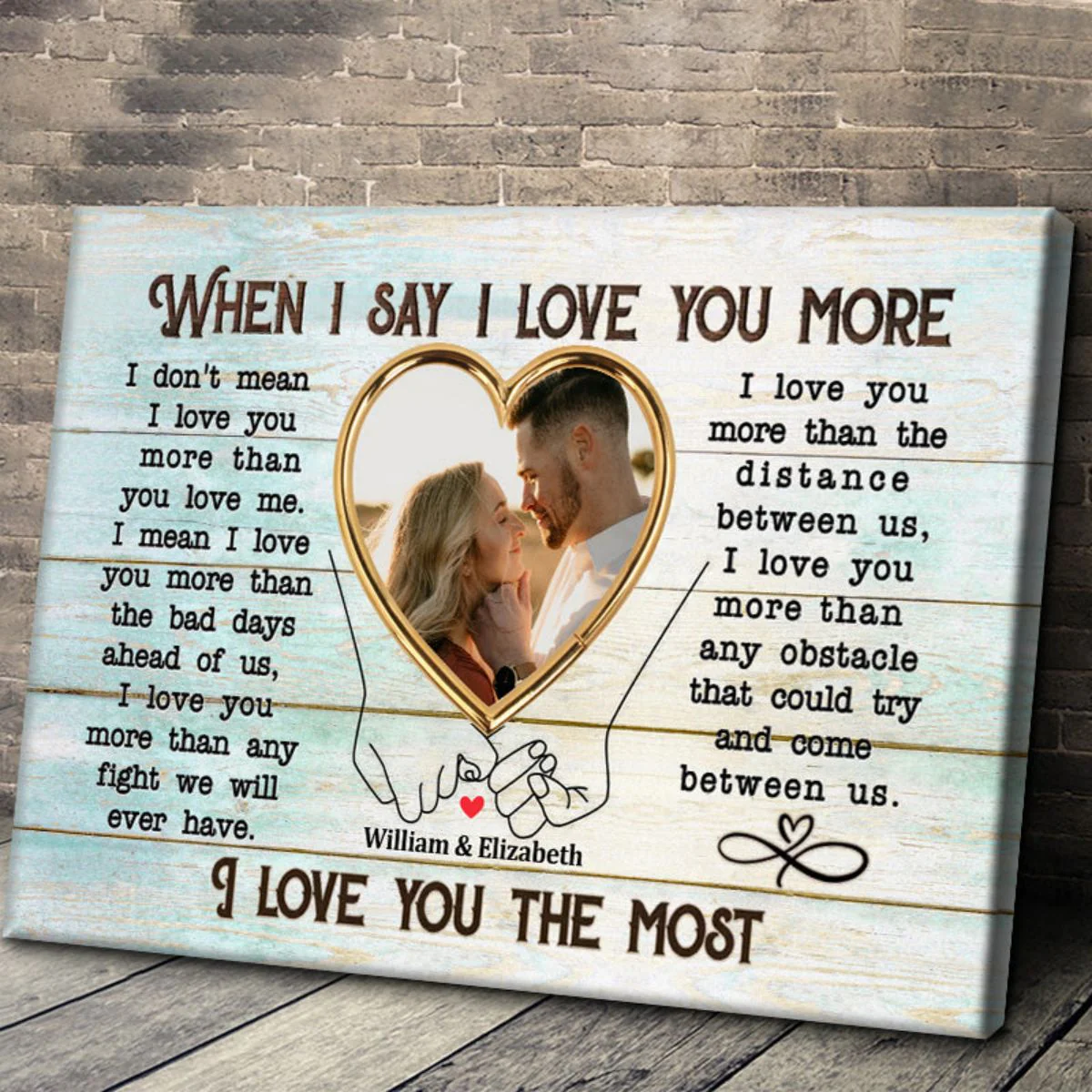 When I Say I Love You More Personalized Couple Poster - Image 3