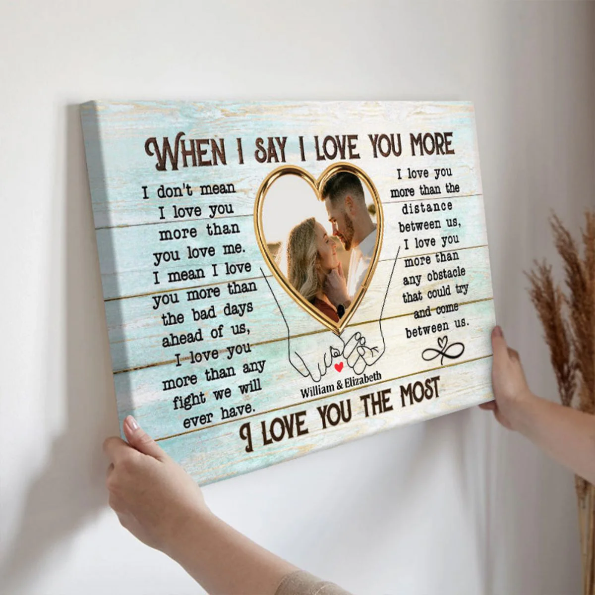 When I Say I Love You More Personalized Couple Poster - Image 5
