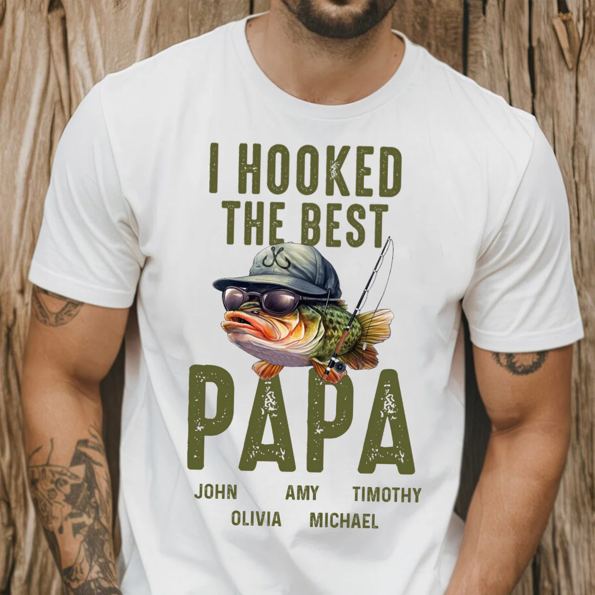 World's Best Dad, Grandpa, Papa - Personalized T-Shirt Father's Day - Image 2