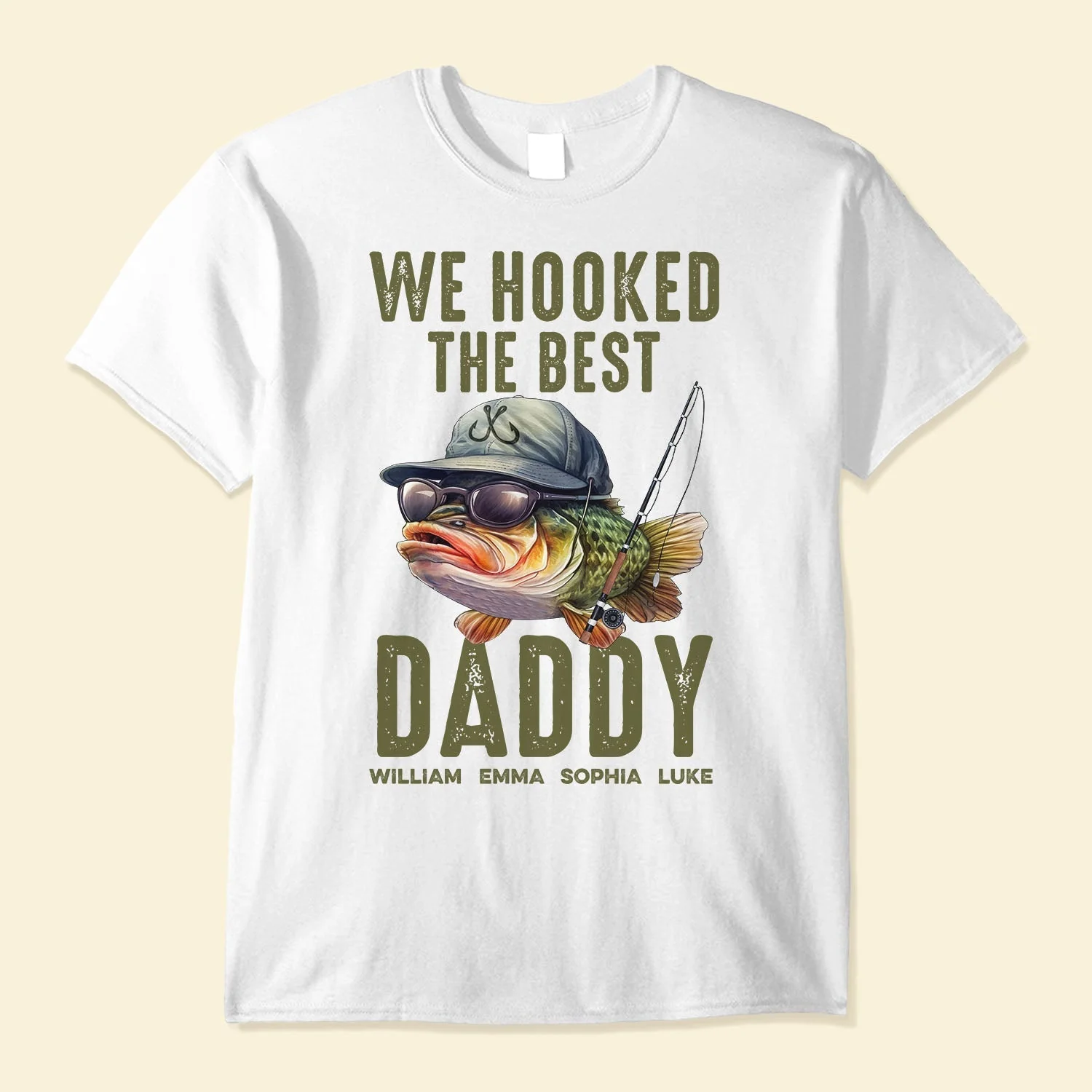 World's Best Dad, Grandpa, Papa - Personalized T-Shirt Father's Day - Image 4