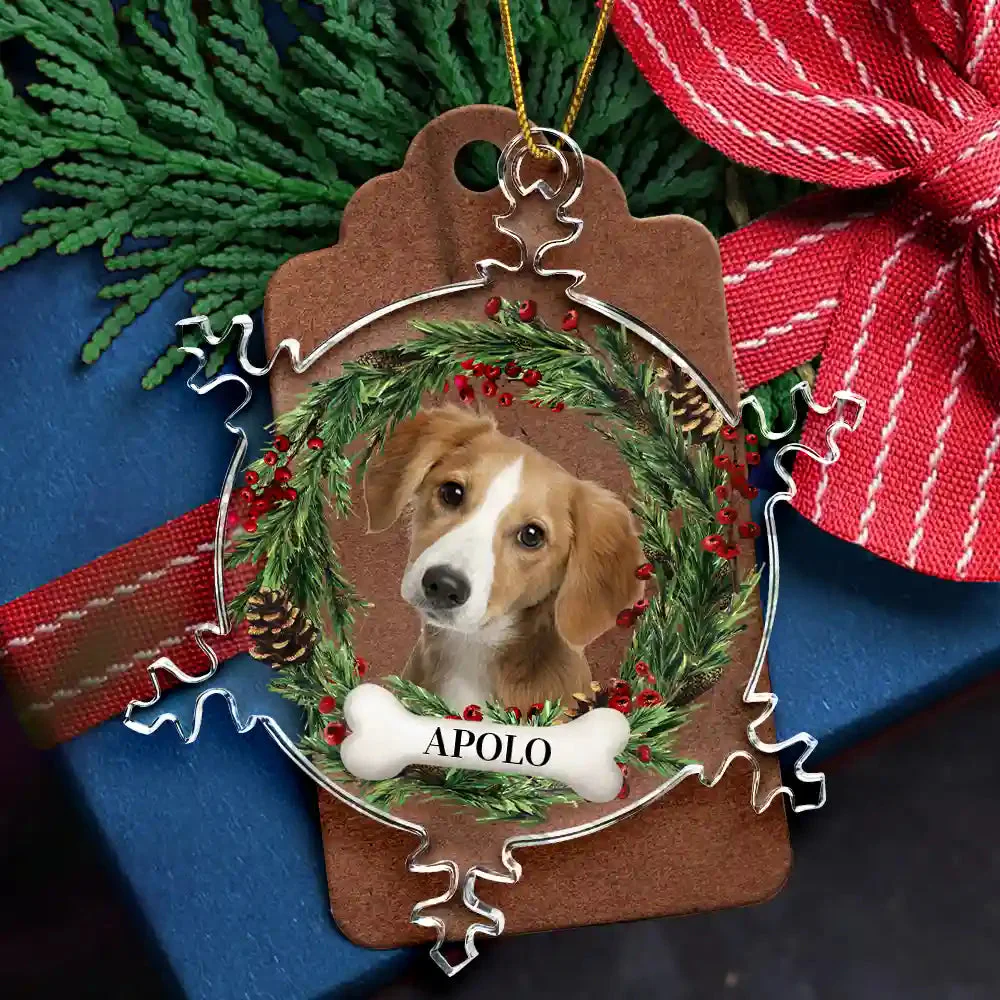 You Always In My Heart - Personalized Photo Snowflakes Shaped Glass Ornament - Image 5