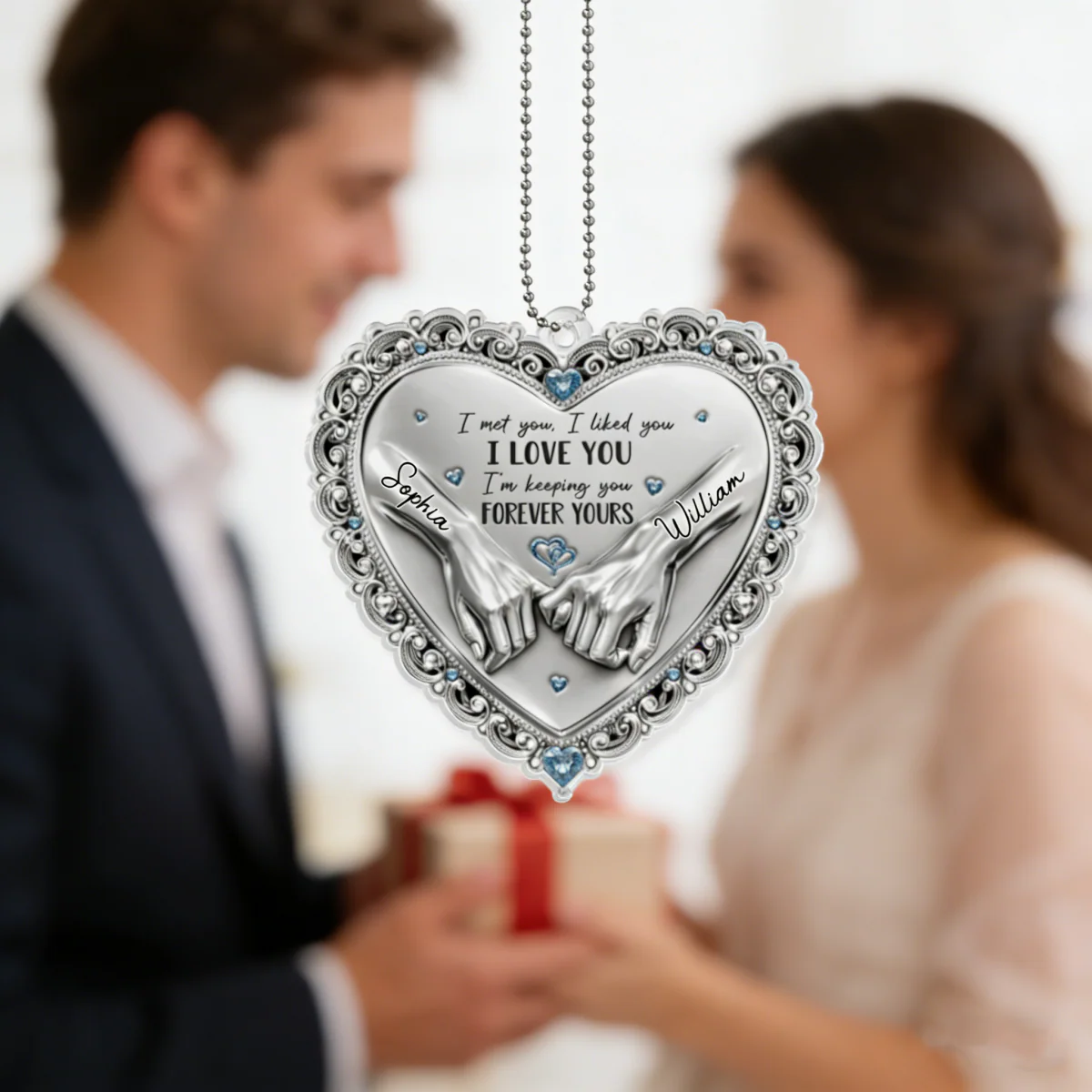 You And Me Feels Right  - Personalized Acrylic Ornament Gifts For Husband And Wife - Image 5