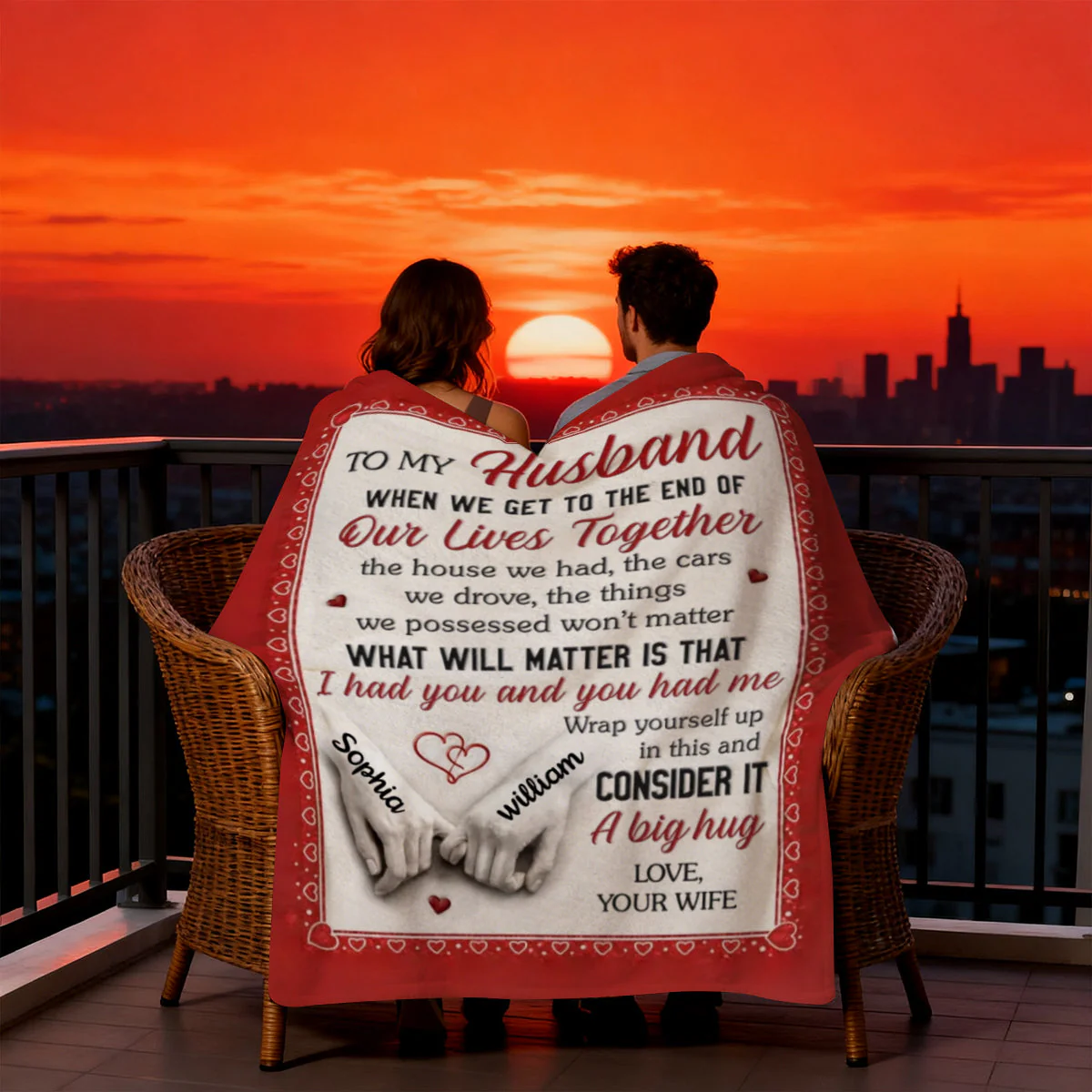 You And Me Feels Right- Personalized Blanket Gifts For Husband And Wife - Image 2