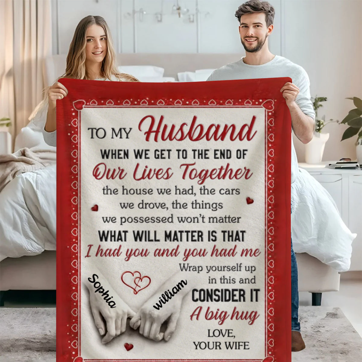 You And Me Feels Right- Personalized Blanket Gifts For Husband And Wife - Image 5