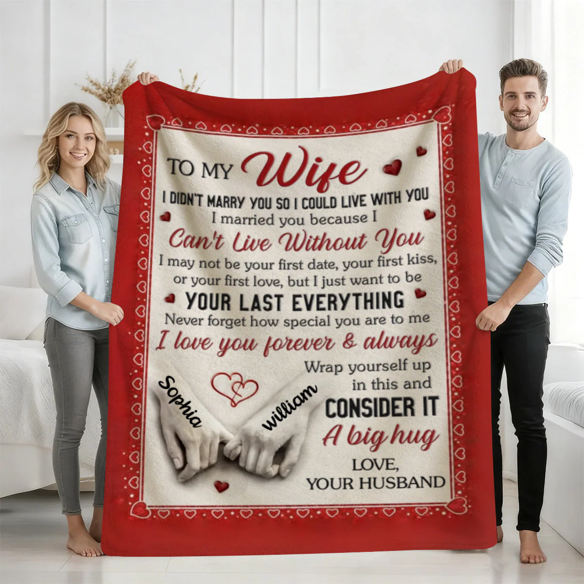 You And Me Feels Right- Personalized Blanket Gifts For Husband And Wife - Image 6