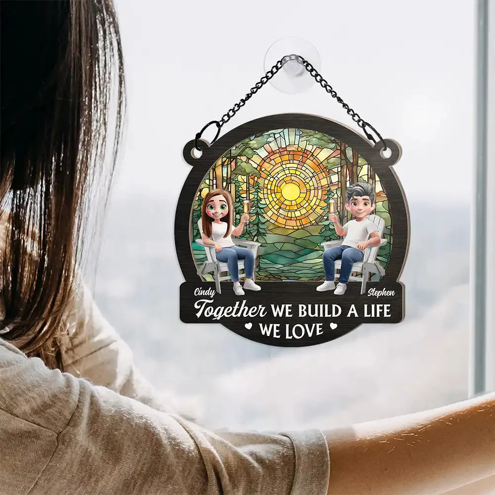 You And Me We Got This Beach Lake Campsite View - Personalized Couple Window Suncatcher Ornament - Image 2