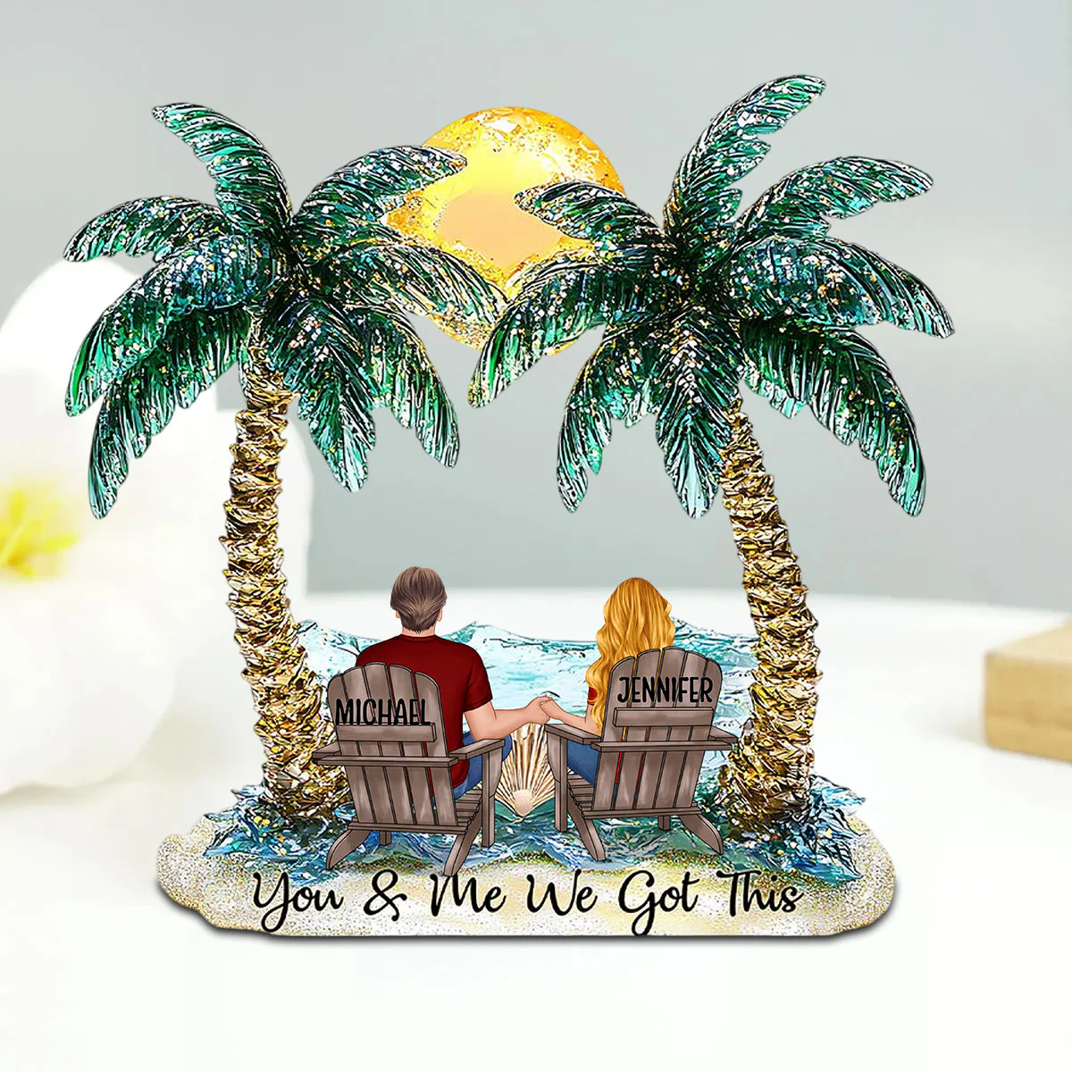 You And Me We Got This - Personalized Couple Custom Acrylic Plaque - Image 4