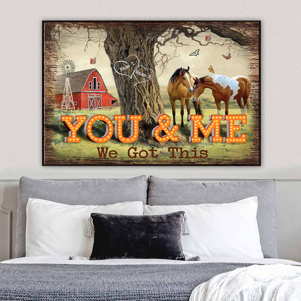 You And Me We Got This - Personalized Horse Couple Poster Canvas Print - Image 4