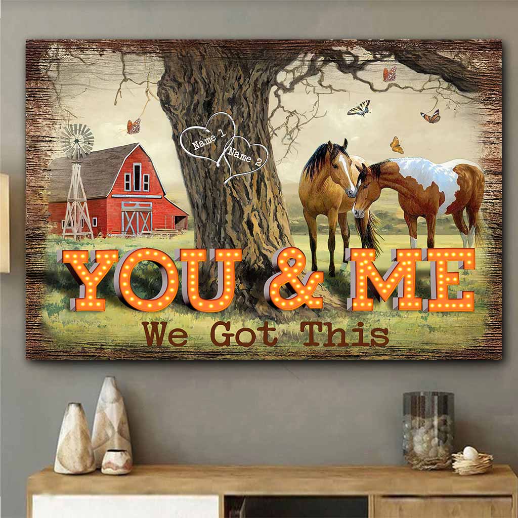 You And Me We Got This - Personalized Horse Couple Poster Canvas Print - Image 5