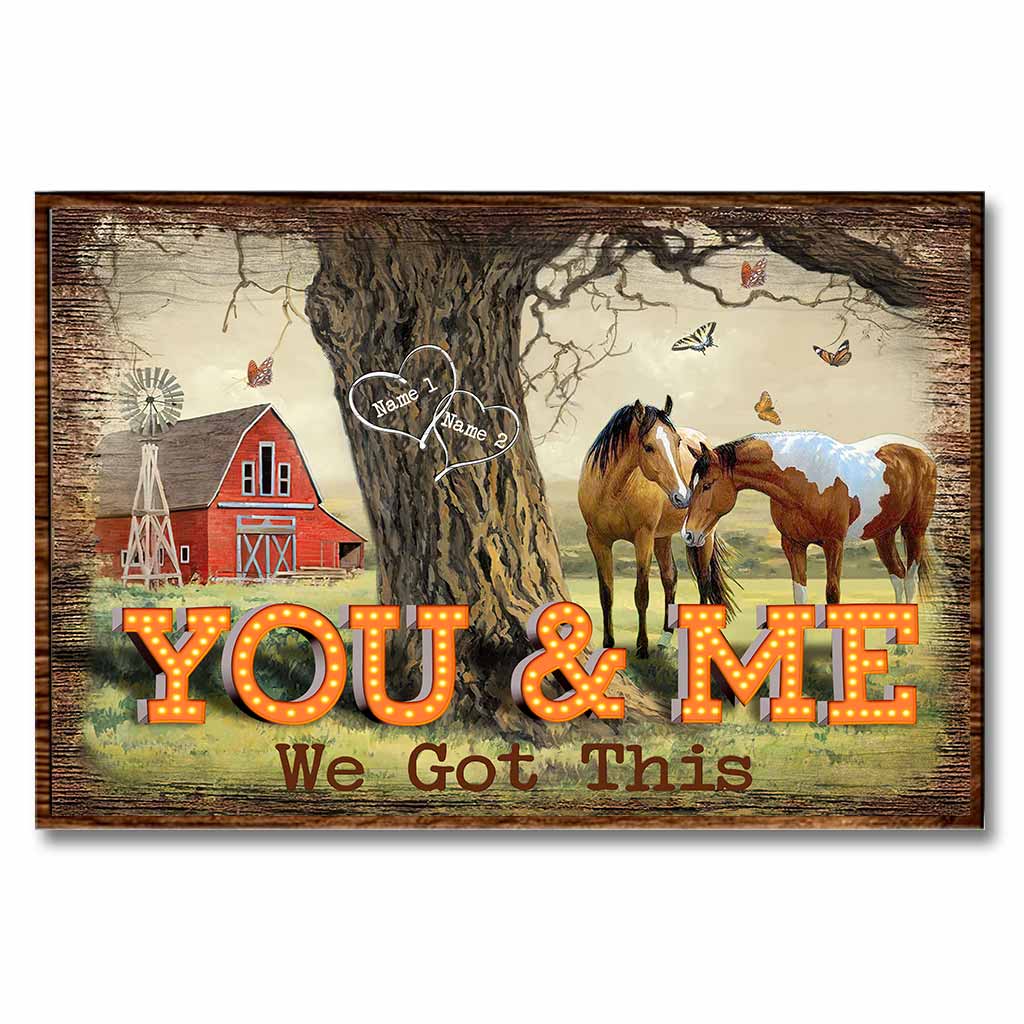 You And Me We Got This - Personalized Horse Couple Poster Canvas Print - Image 6