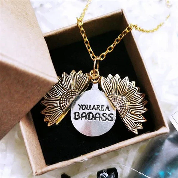 You Are A Badass-Sunflower Necklace - Image 11