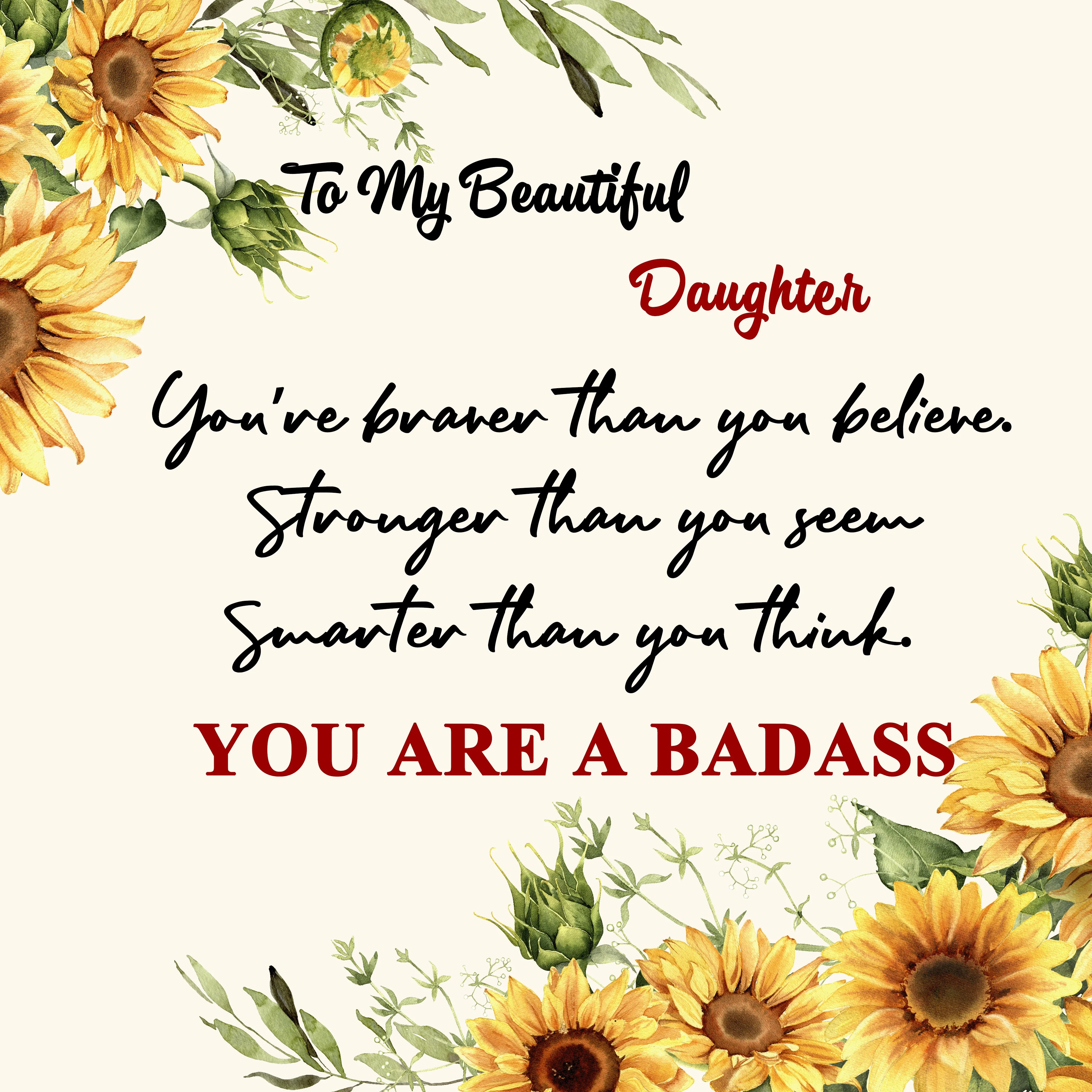 You Are A Badass-Sunflower Necklace - Image 13