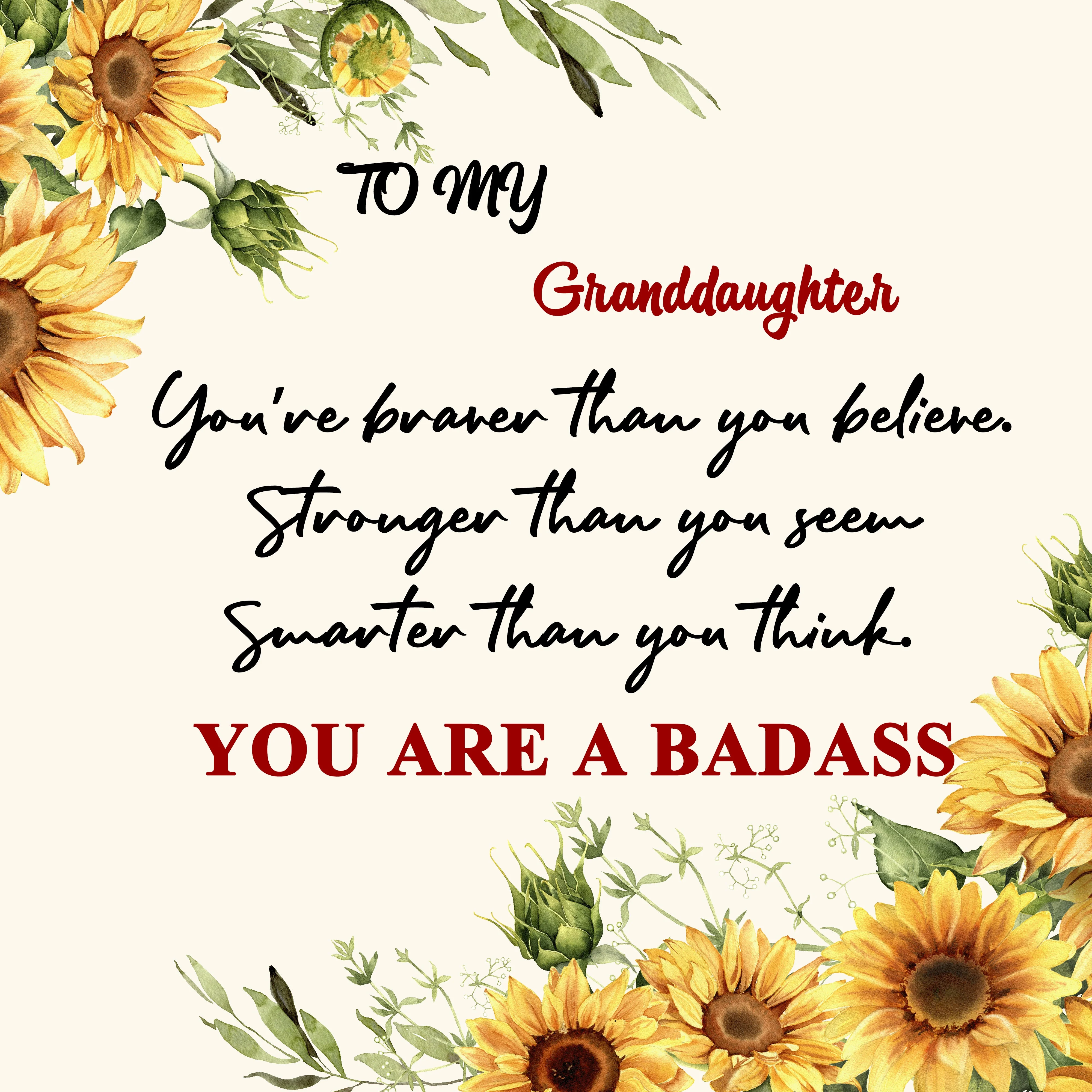 You Are A Badass-Sunflower Necklace - Image 14