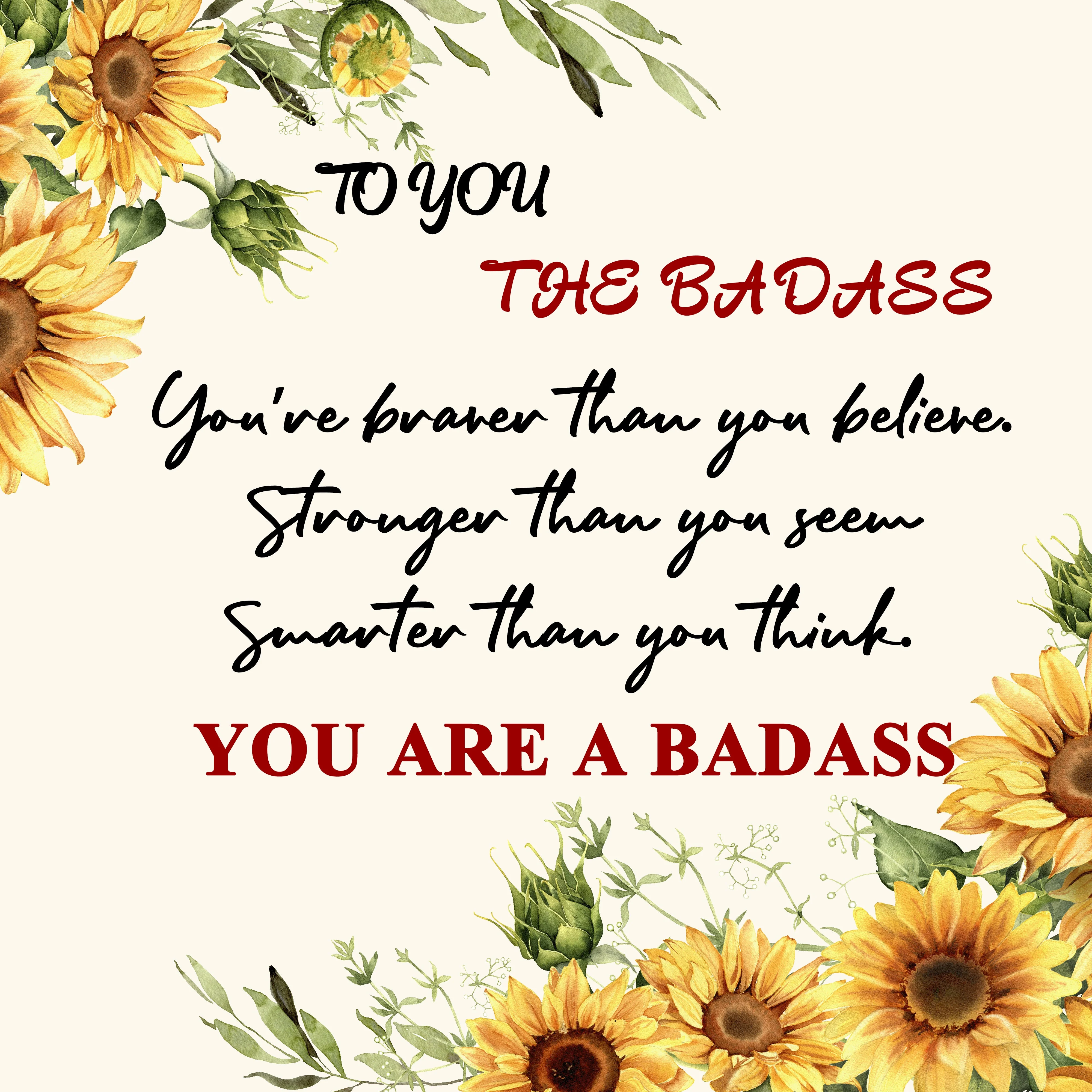 You Are A Badass-Sunflower Necklace - Image 19