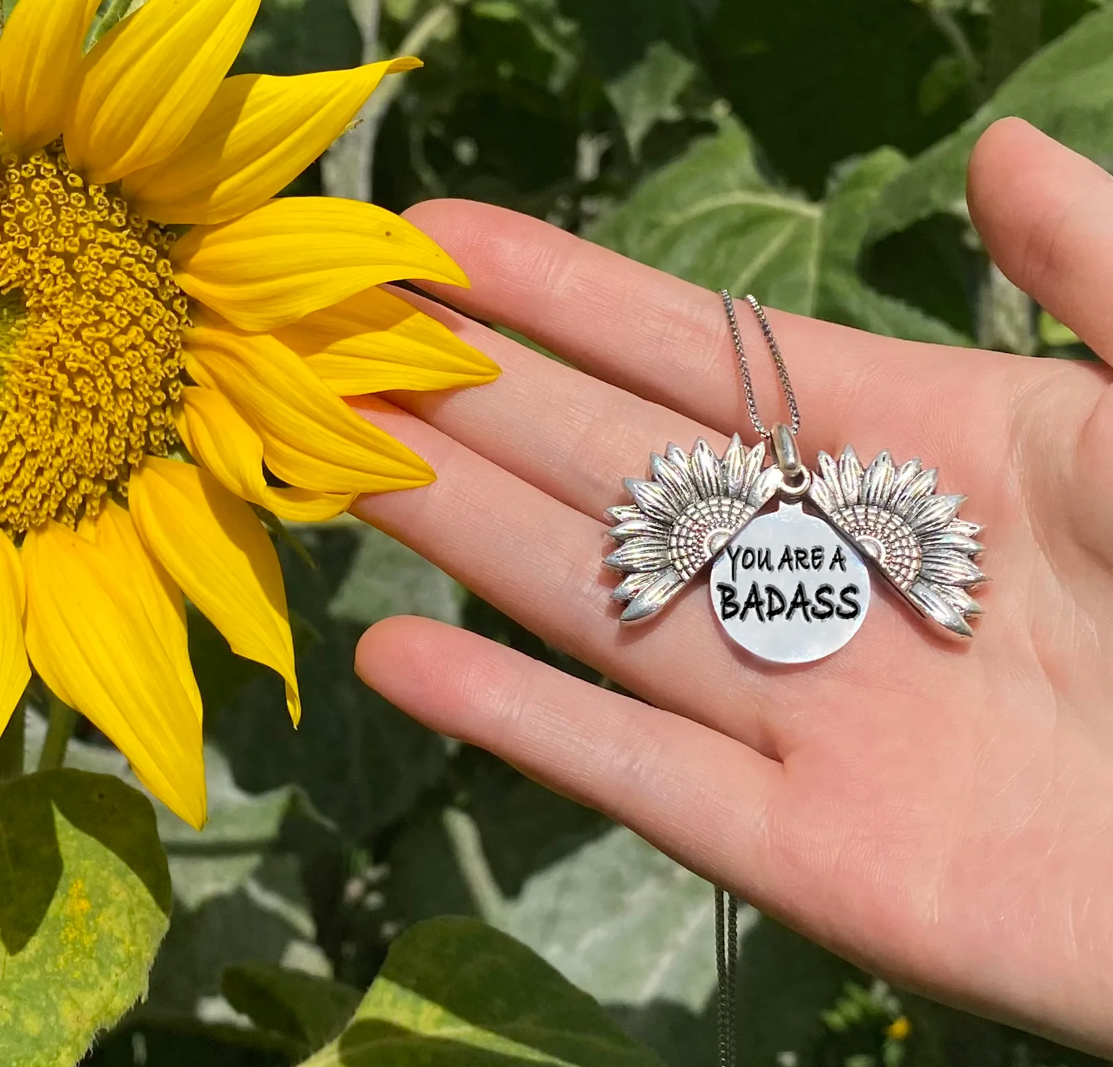 You Are A Badass-Sunflower Necklace - Image 2