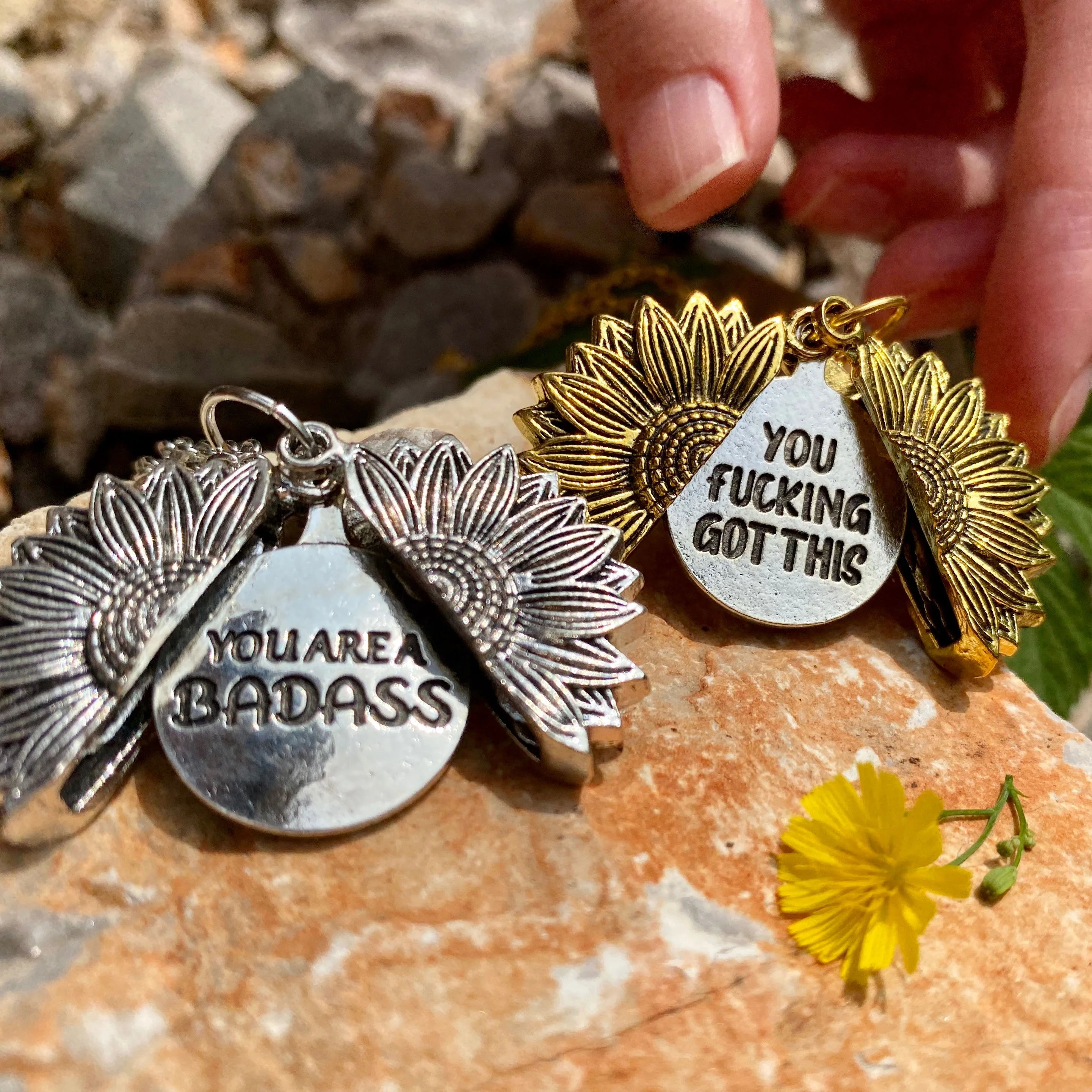You Are A Badass-Sunflower Necklace - Image 5