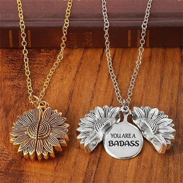 You Are A Badass-Sunflower Necklace - Image 6