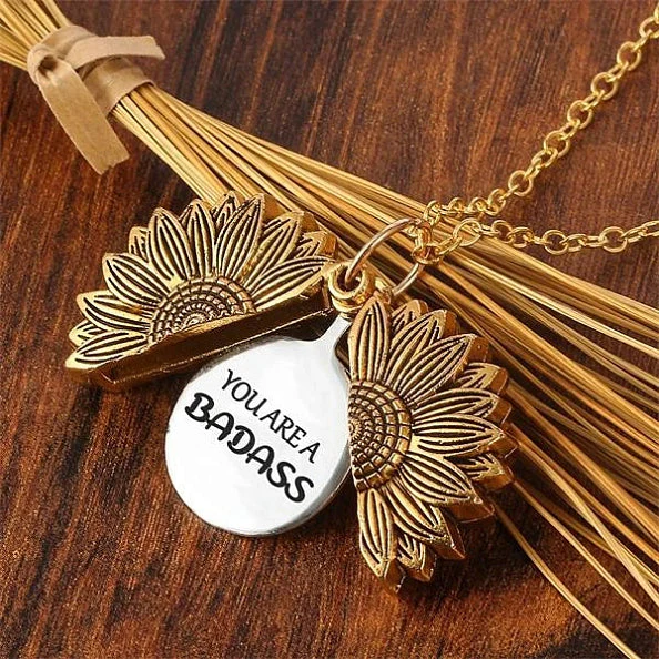 You Are A Badass-Sunflower Necklace - Image 7