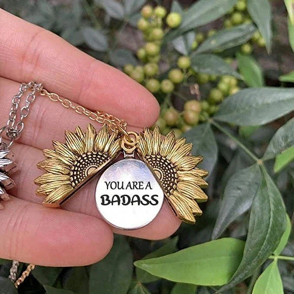 You Are A Badass-Sunflower Necklace - Image 8