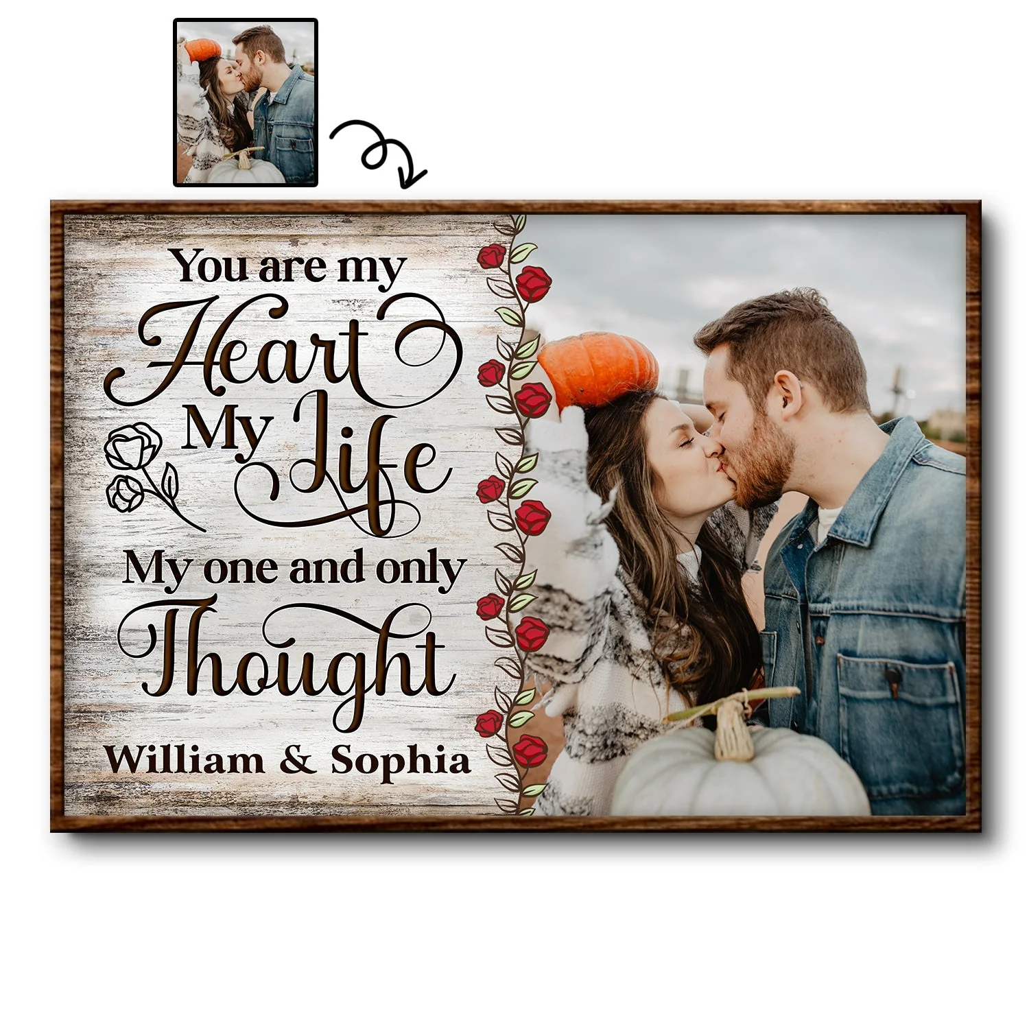 You Are My Heart My Life My One And Only Thought Husband Wife - Gift For Couples - Personalized Poster - Image 2