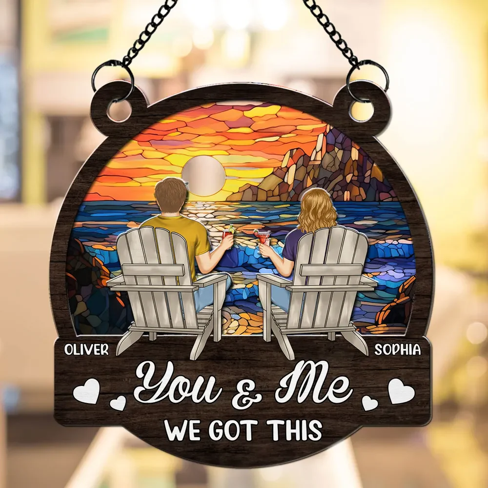 You Are My Rainbow - Personalized Custom Suncatcher Ornament - Image 4