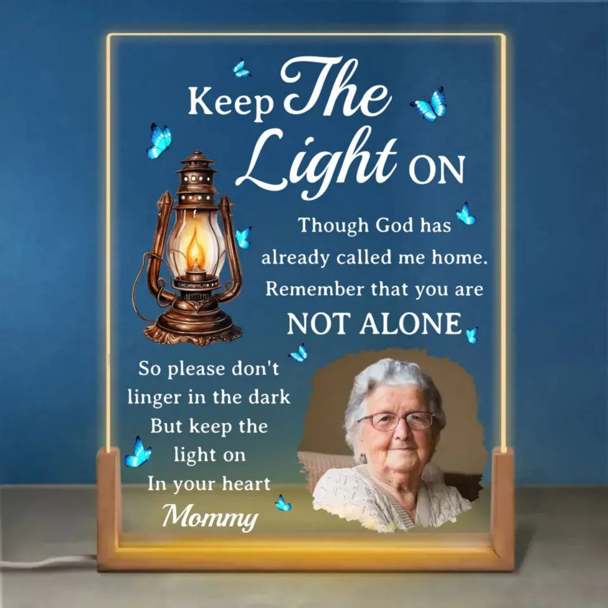 You Are Not Alone - Memorial Personalized LED Night Light - Image 3