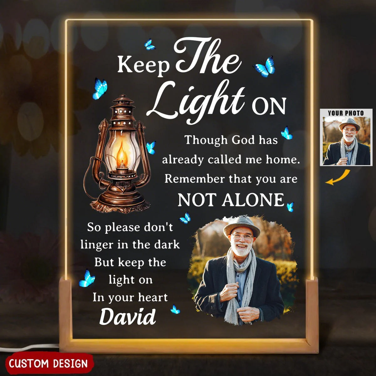 You Are Not Alone - Memorial Personalized LED Night Light - Image 5