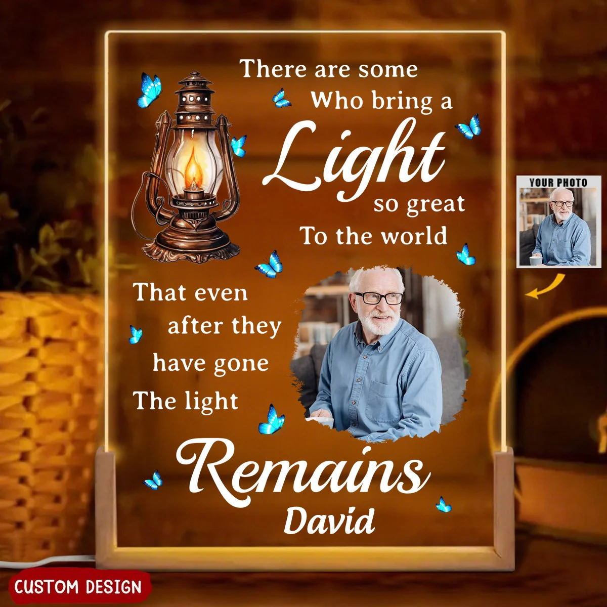 You Are Not Alone - Memorial Personalized LED Night Light - Image 6