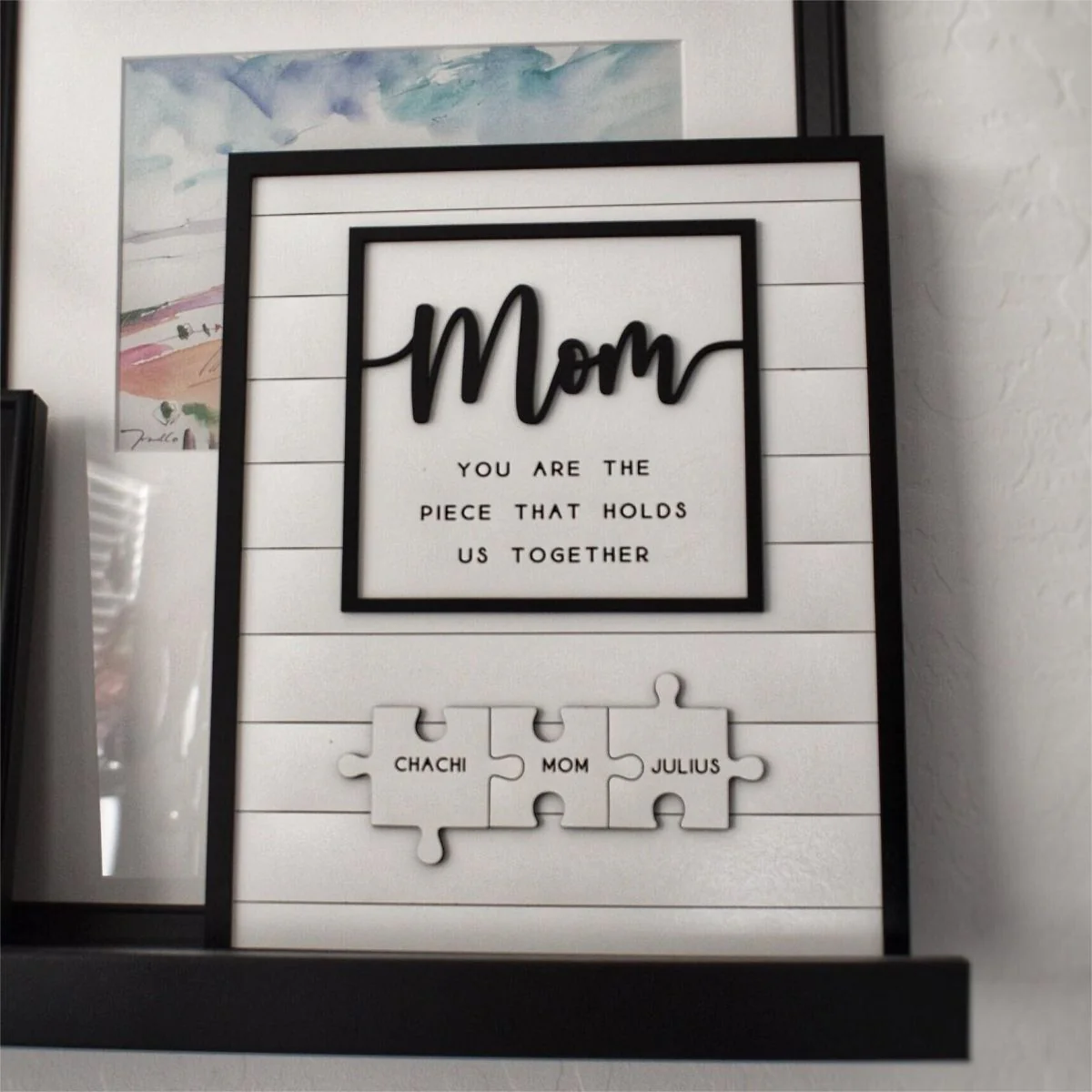 You are the Piece That Holds Us Together-Personalized Puzzle Plaque