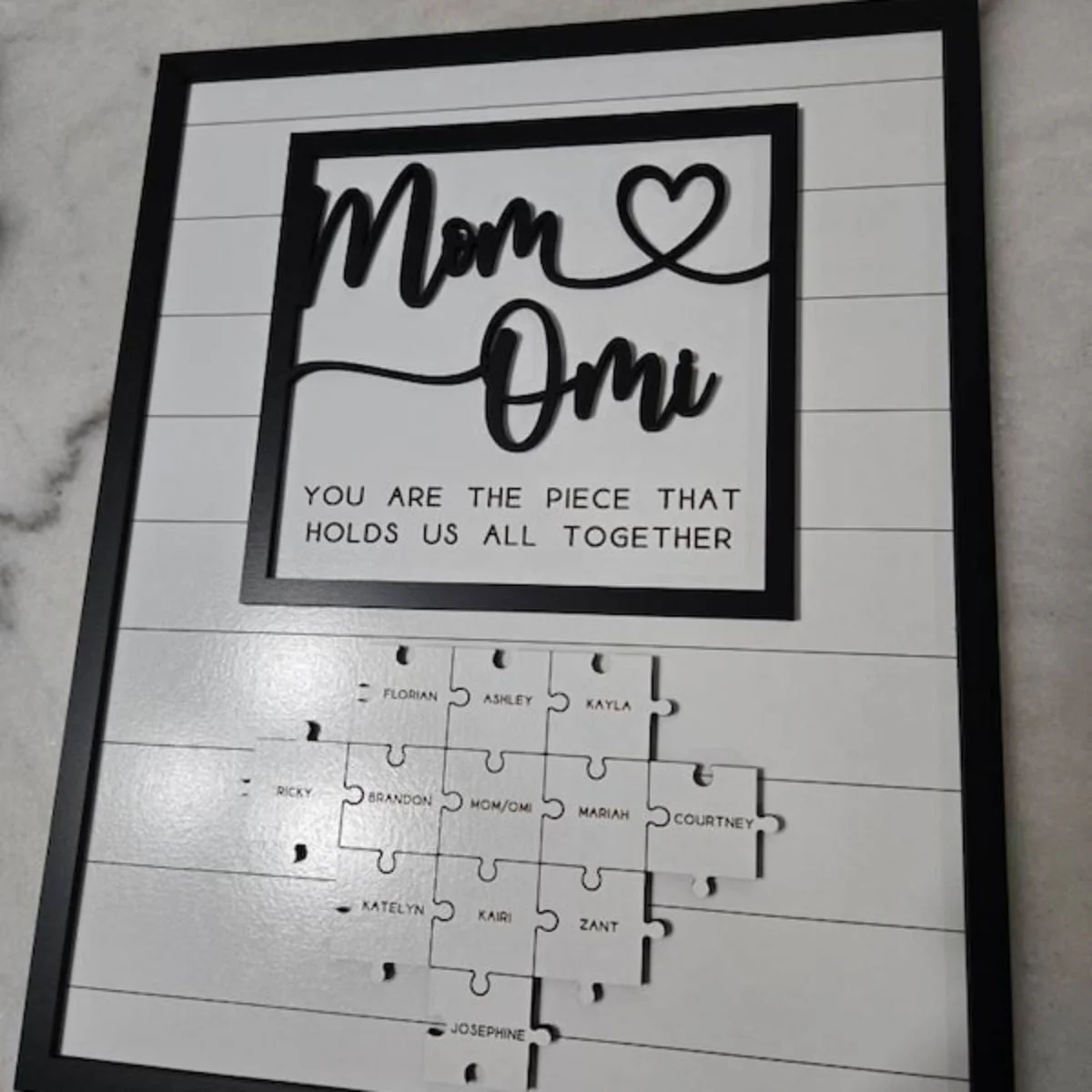 You are the Piece That Holds Us Together-Personalized Puzzle Plaque - Image 2