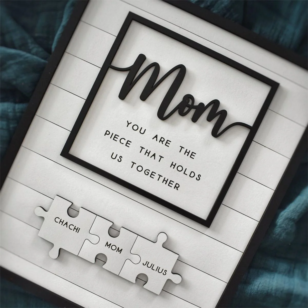 You are the Piece That Holds Us Together-Personalized Puzzle Plaque - Image 3