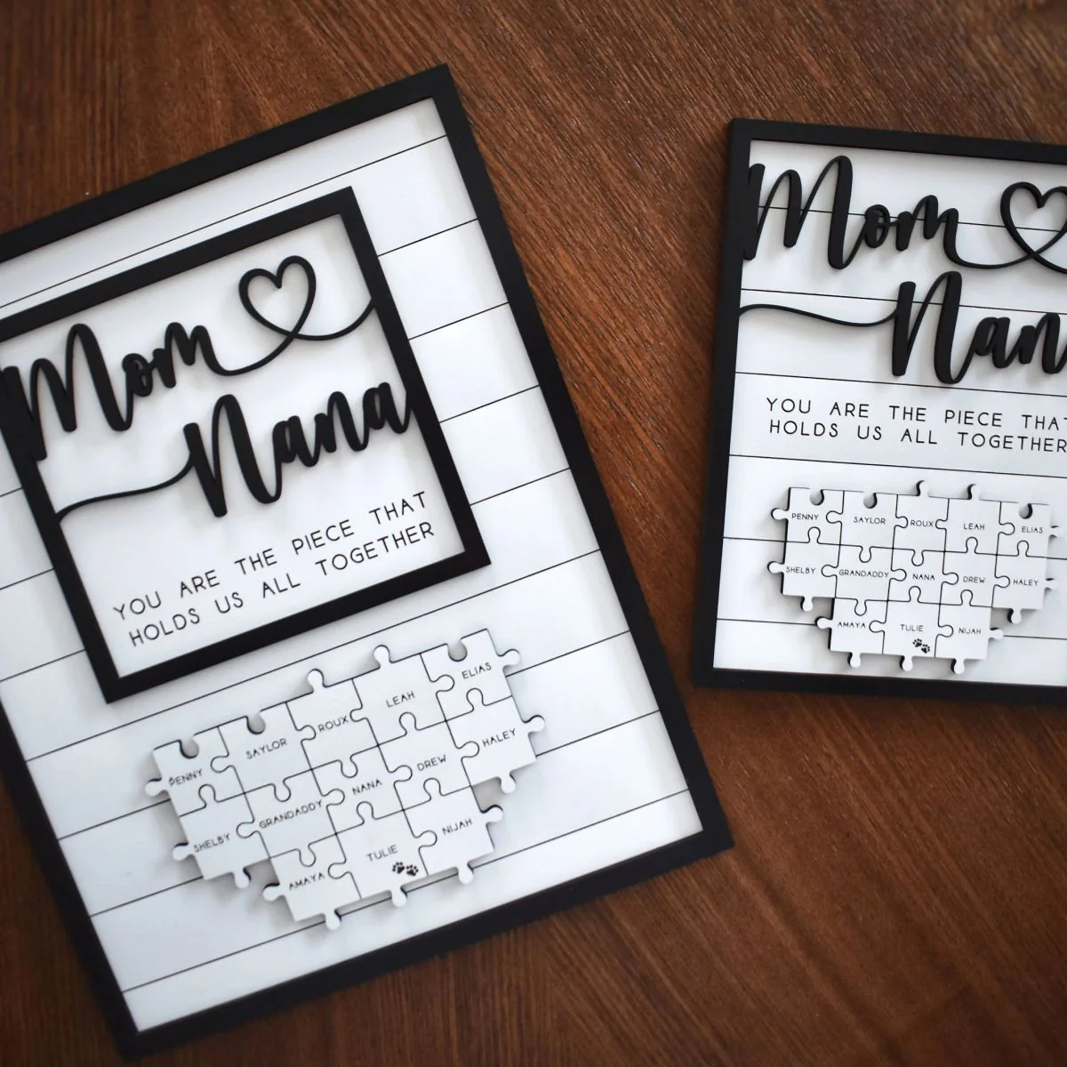 You are the Piece That Holds Us Together-Personalized Puzzle Plaque - Image 5