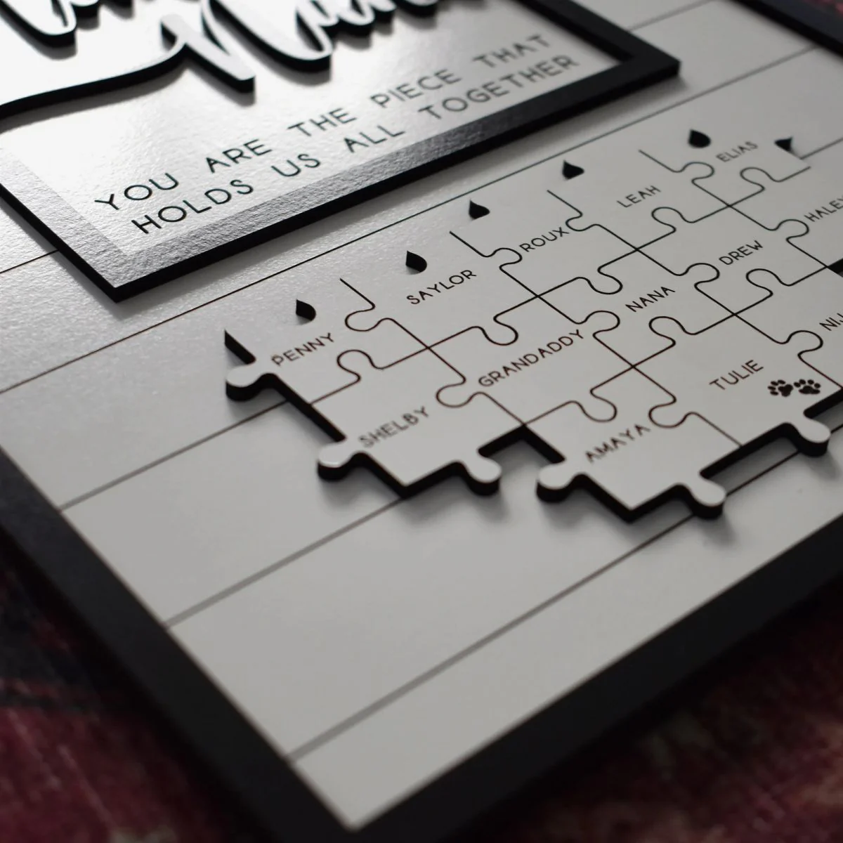 You are the Piece That Holds Us Together-Personalized Puzzle Plaque - Image 6