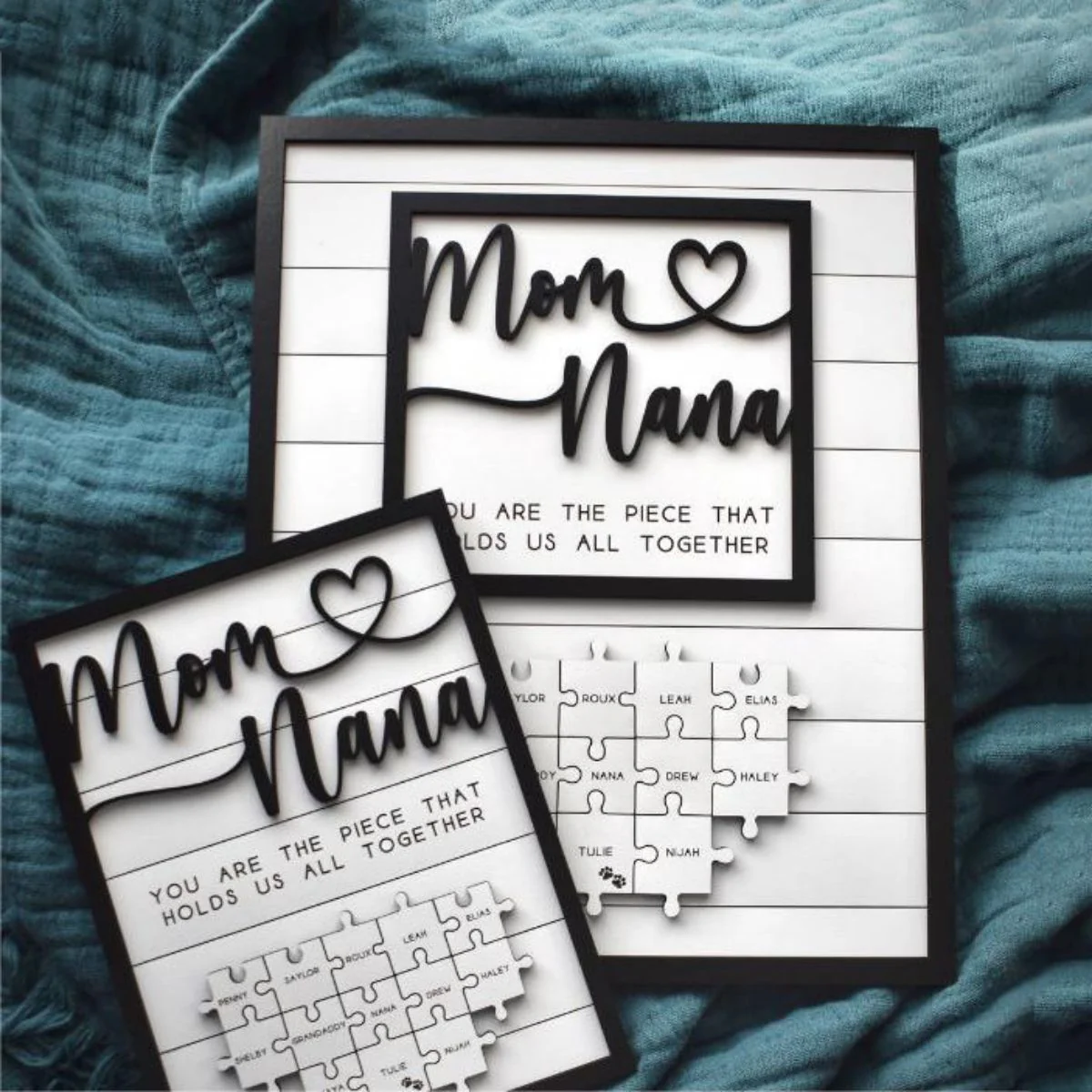 You are the Piece That Holds Us Together-Personalized Puzzle Plaque - Image 9