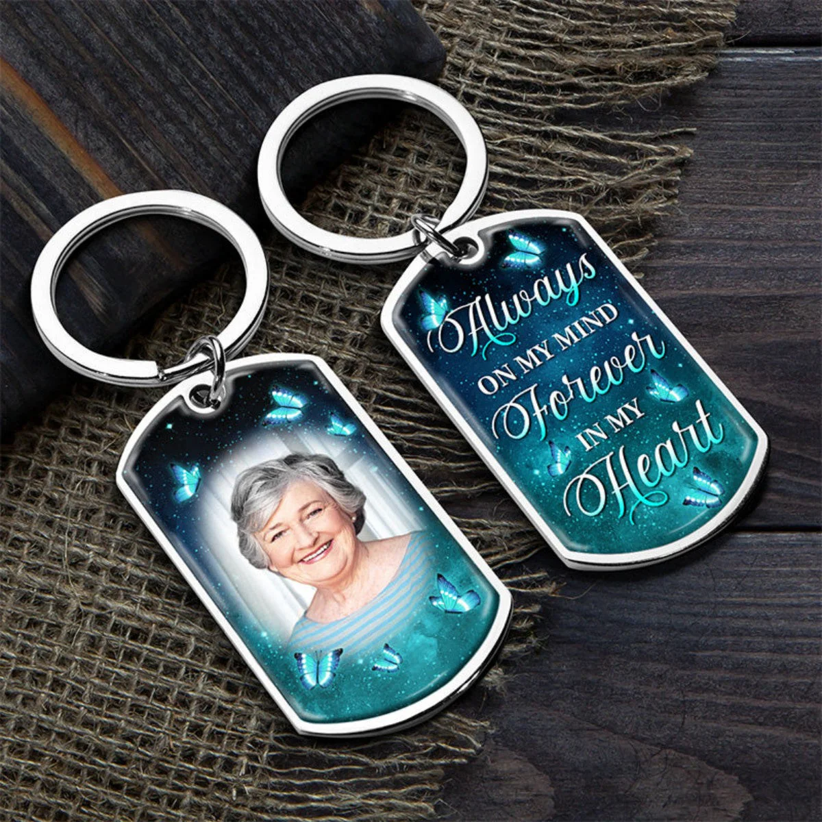You Hold My Heart Forever - Memorial Personalized Keychain - Image 2
