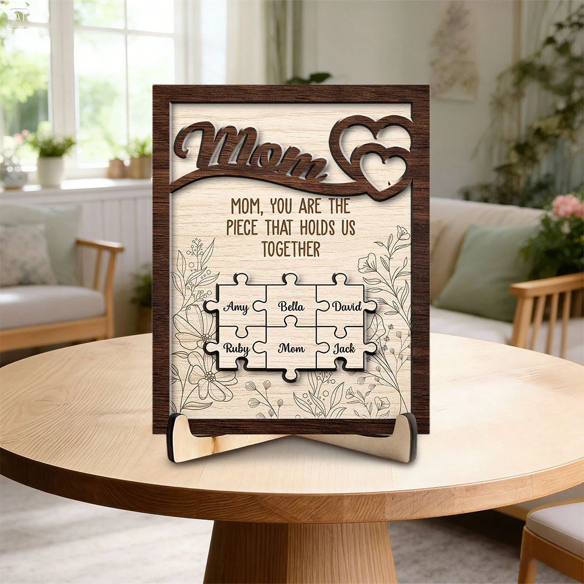 You Hold Us Together - Personalized Wooden Plaque - Gift For Mom - Image 3
