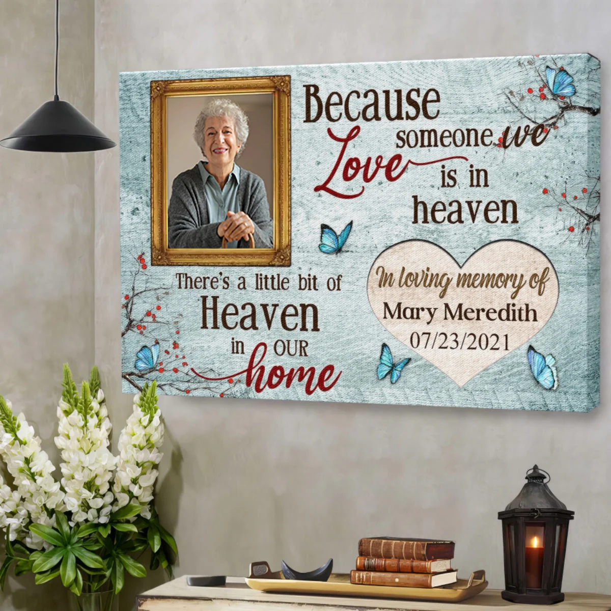You Left Me Beautiful Memories Personalized Memorial Poster - Image 3