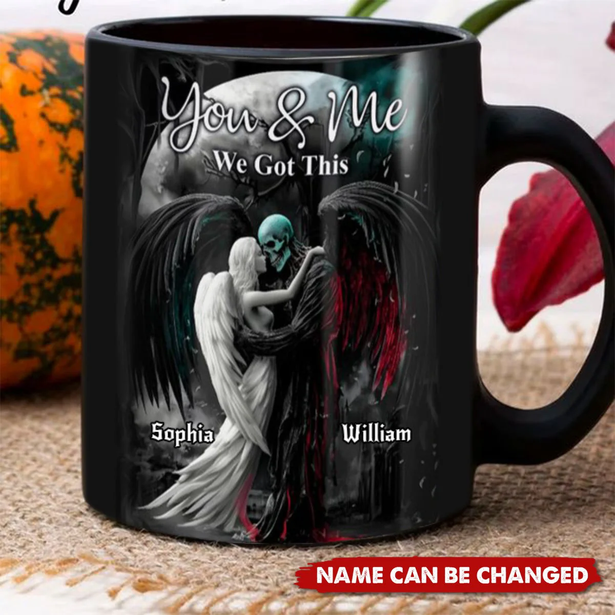 You & Me We Got This  Personalized Black Couple Mug - Image 4