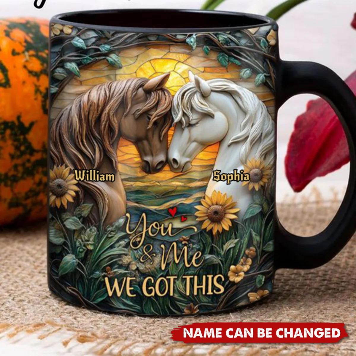 You & Me We Got This  Personalized Black Couple Mug - Image 6