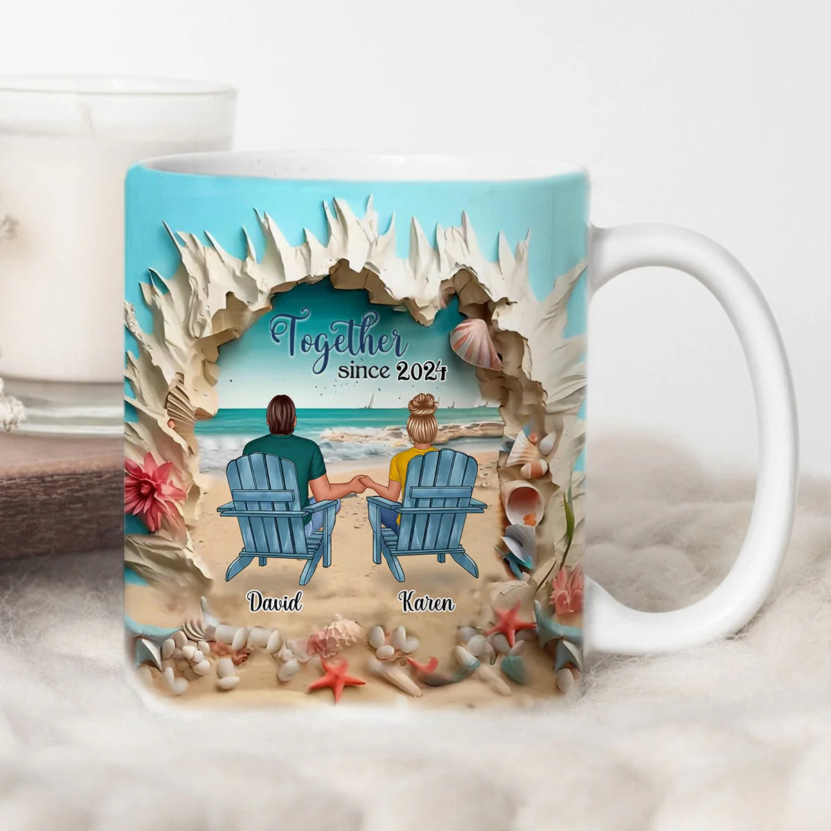 You & Me We Got This Personalized Couple Beach Mug - Image 4