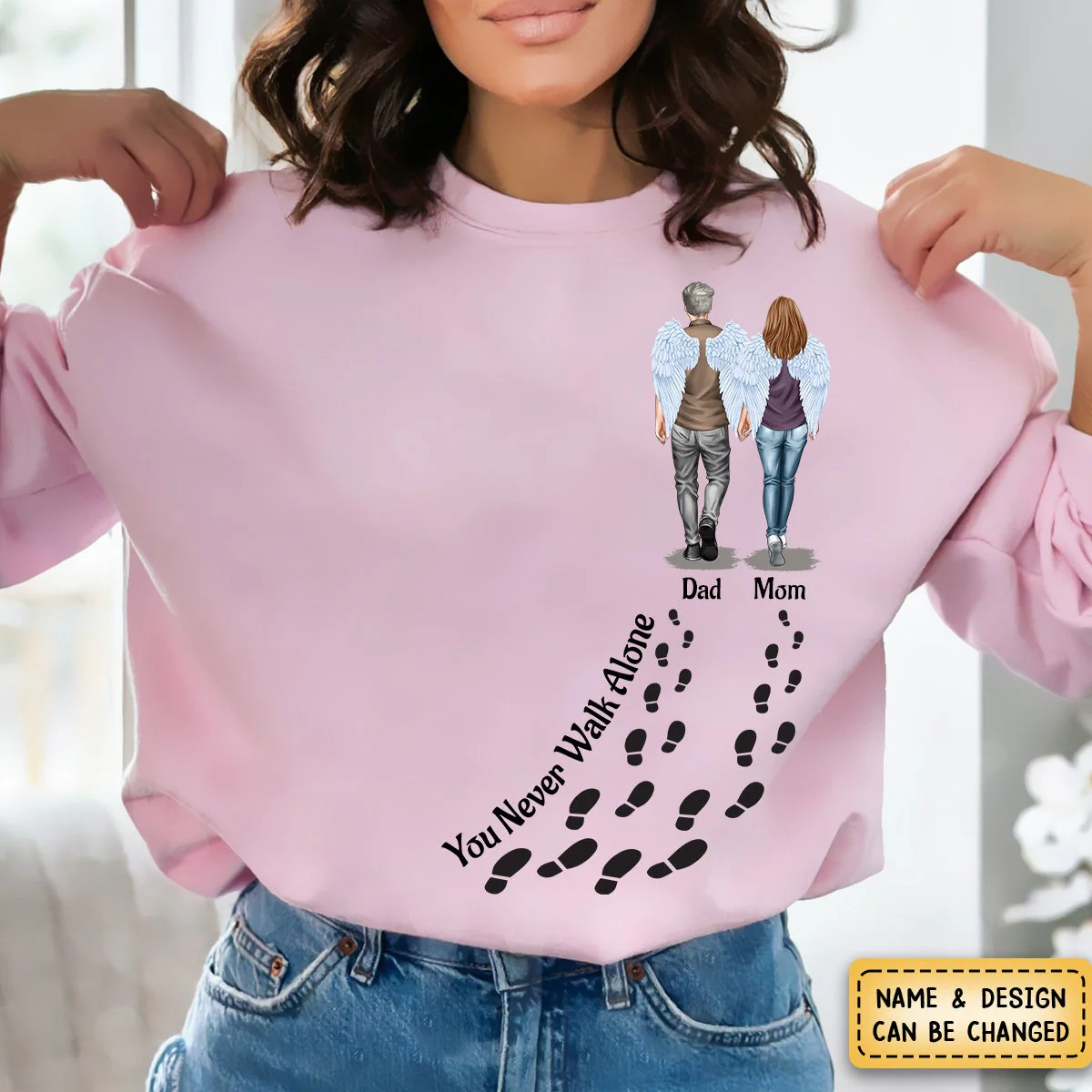 You Never Walk Alone - Personalized Sweatshirt For Loss Of Loved One - Image 3